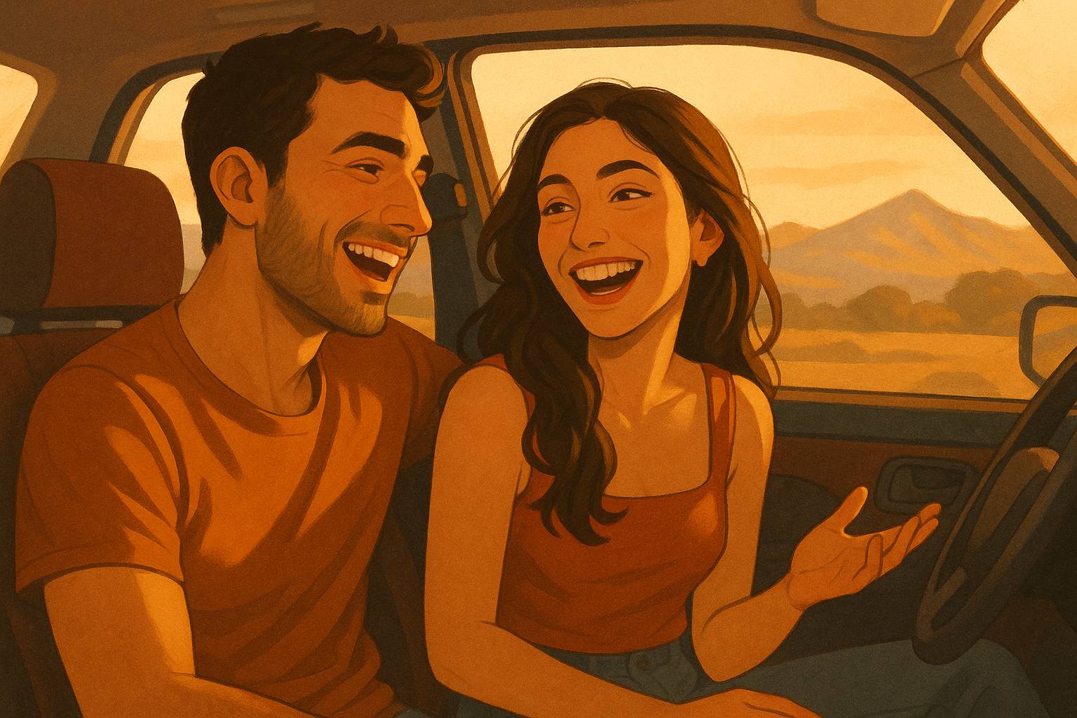 Juegos para parejas durante un viaje largo